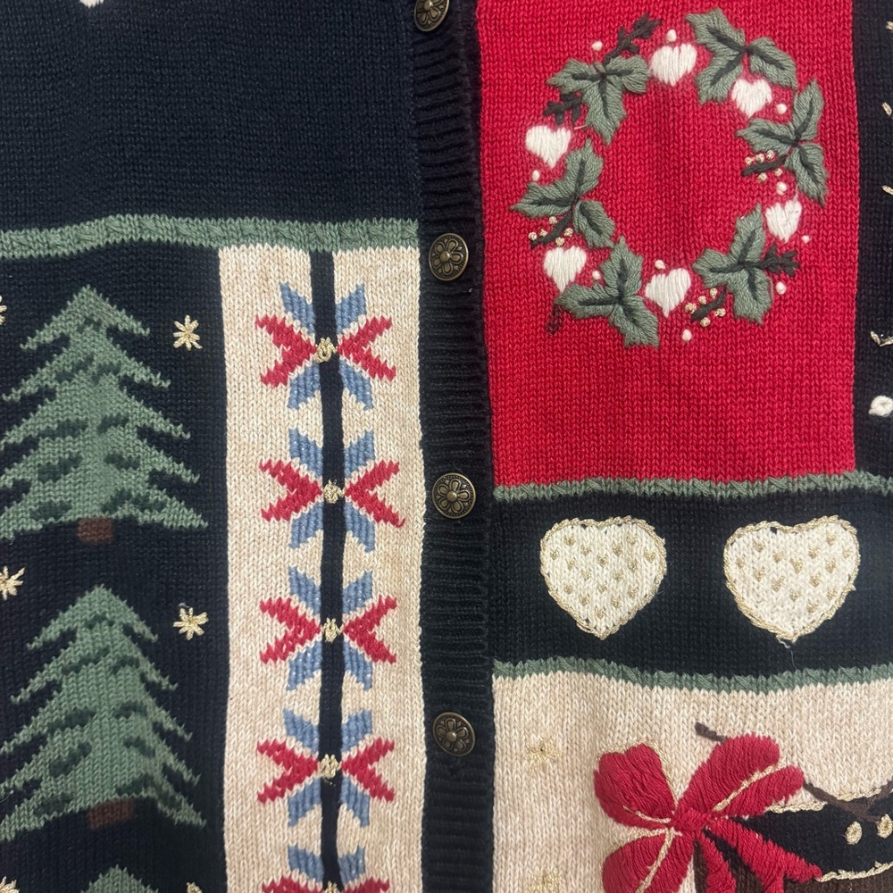 Nutcracker Vintage Size 3X Patchwork Christmas Sw… - image 11